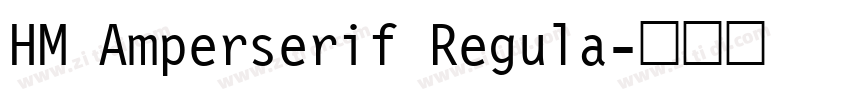 HM Amperserif Regula字体转换